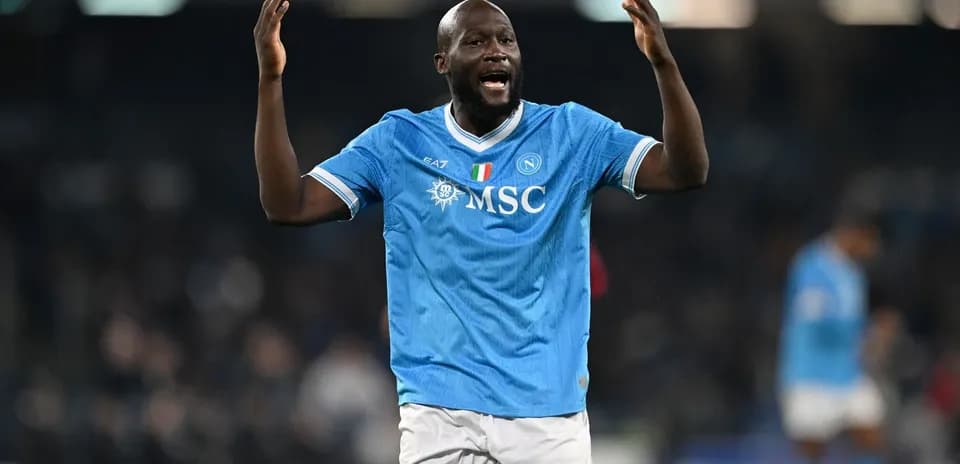 Player celebrating during match for Napoli team