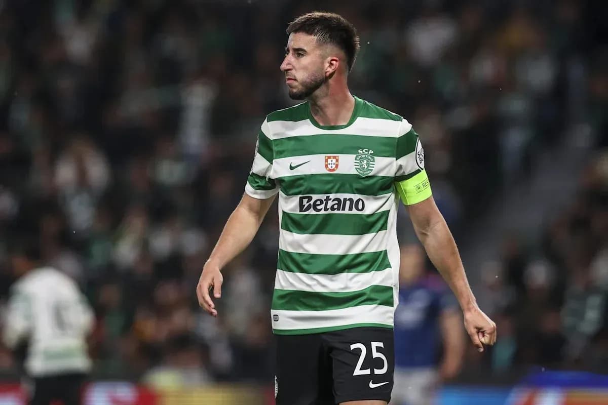 Player wearing captain's armband for Sporting CP