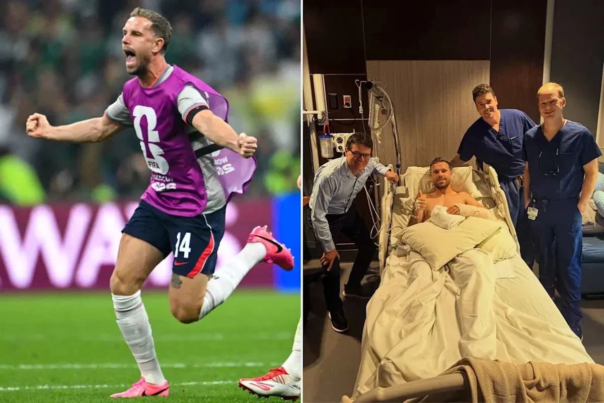 Player celebrating a goal and recovering in hospital