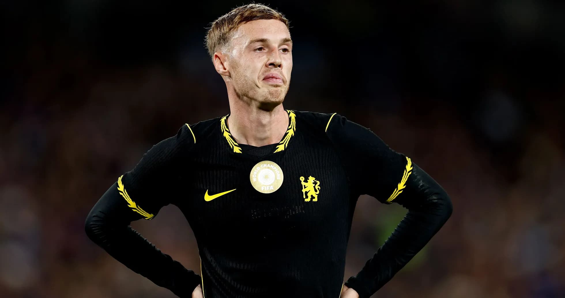 Player wearing black jersey during match