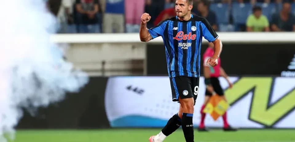 Atalanta player celebrating goal during match