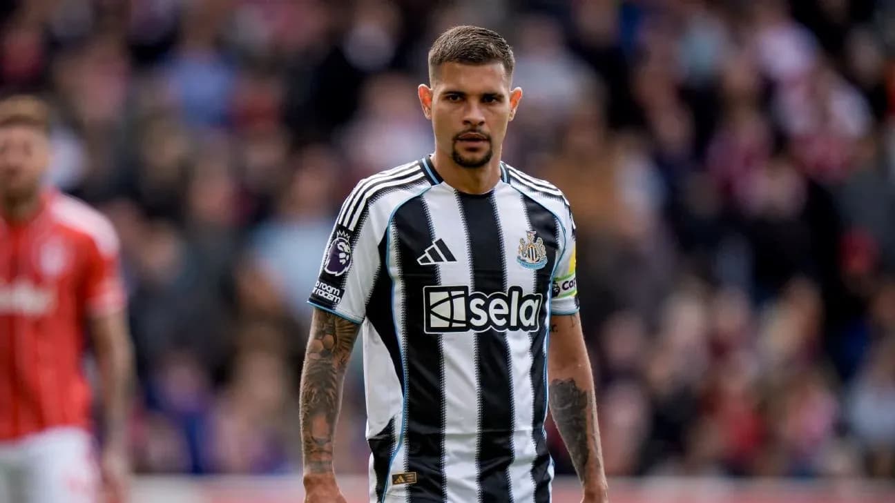 Newcastle player in kit during match