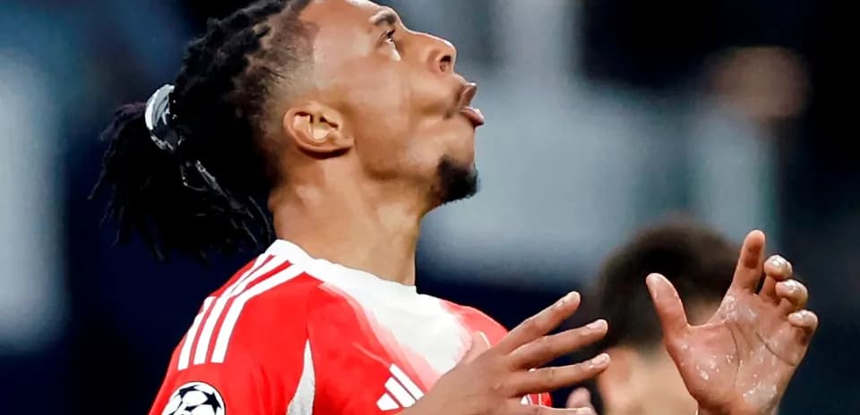 Player celebrating during a Champions League match