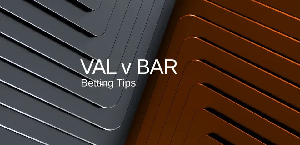 VAL v BAR betting tips graphic design