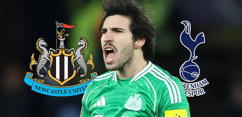 Goalkeeper celebrating with Newcastle United logo visible