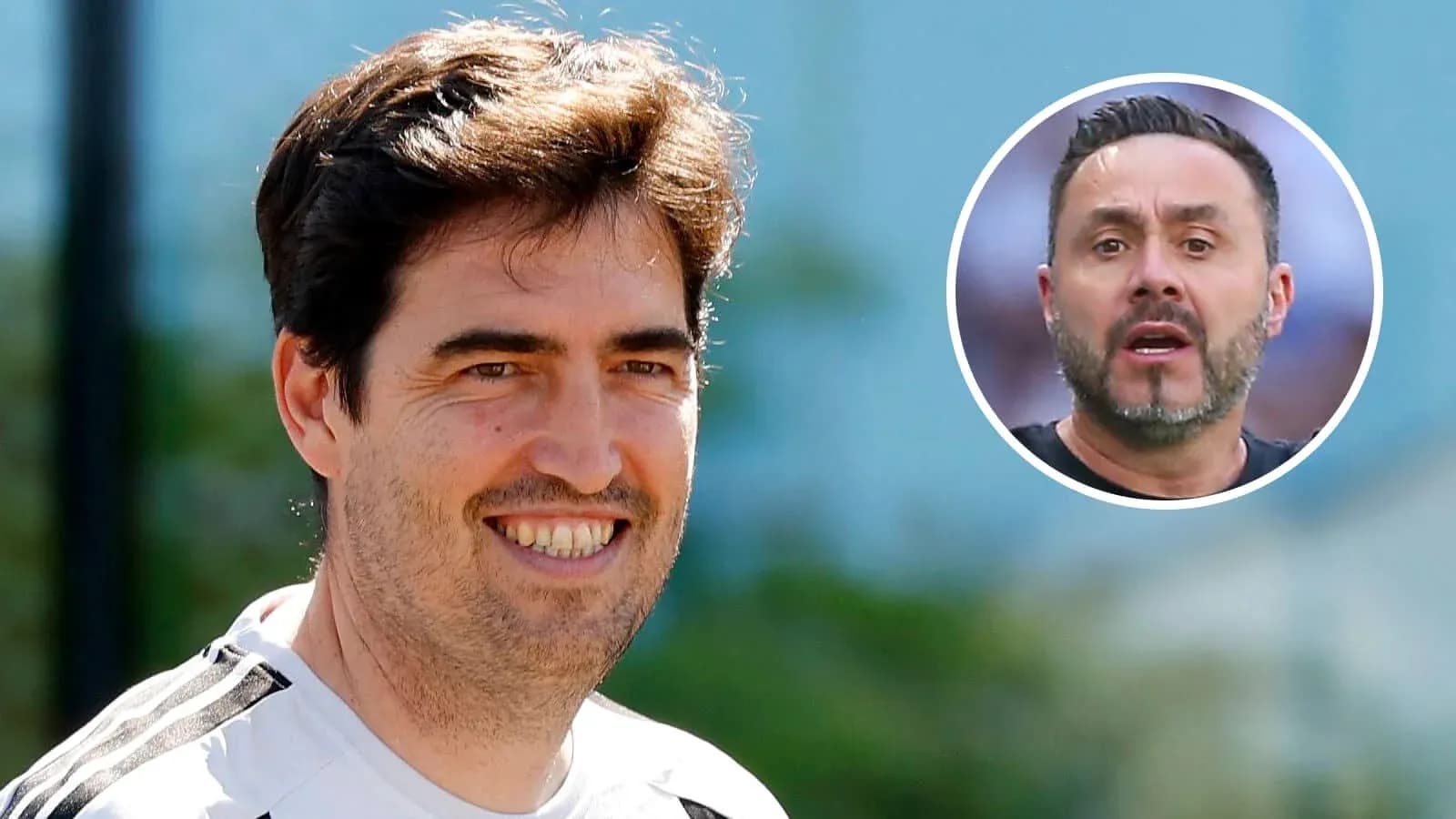 Coach smiling during training session outdoors