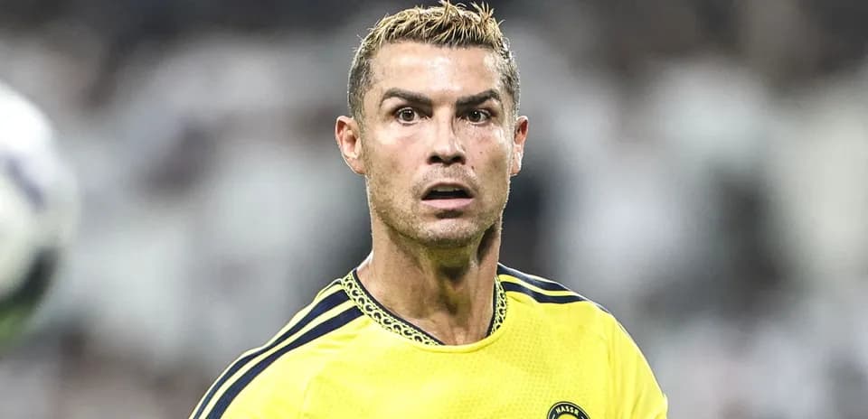 Cristiano Ronaldo in yellow kit during match