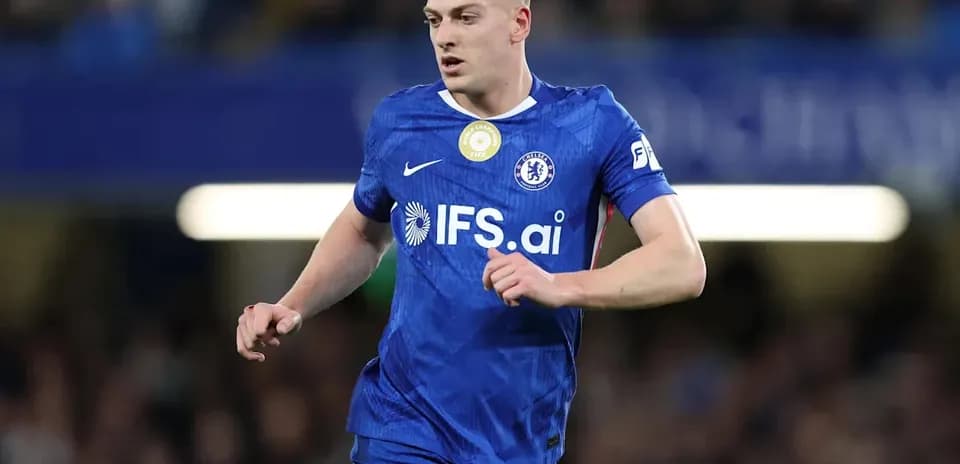 Chelsea player running during a match