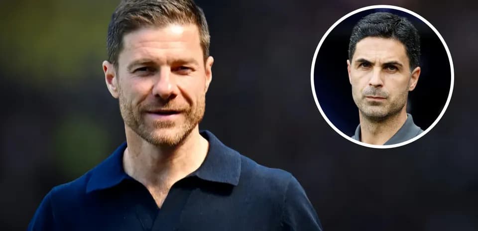 Xabi Alonso and Mikel Arteta in separate frames