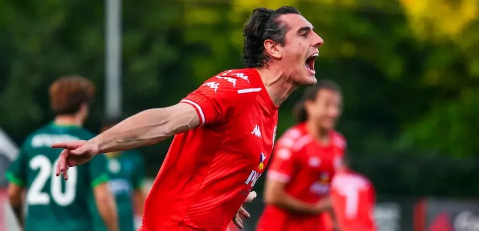 Player celebrating during UEFA Europa League match