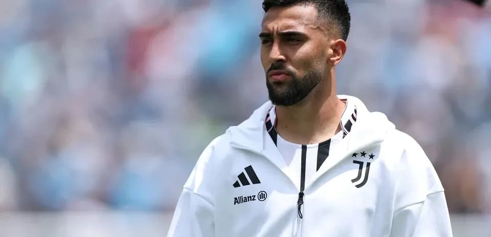 Juventus player on field before match
