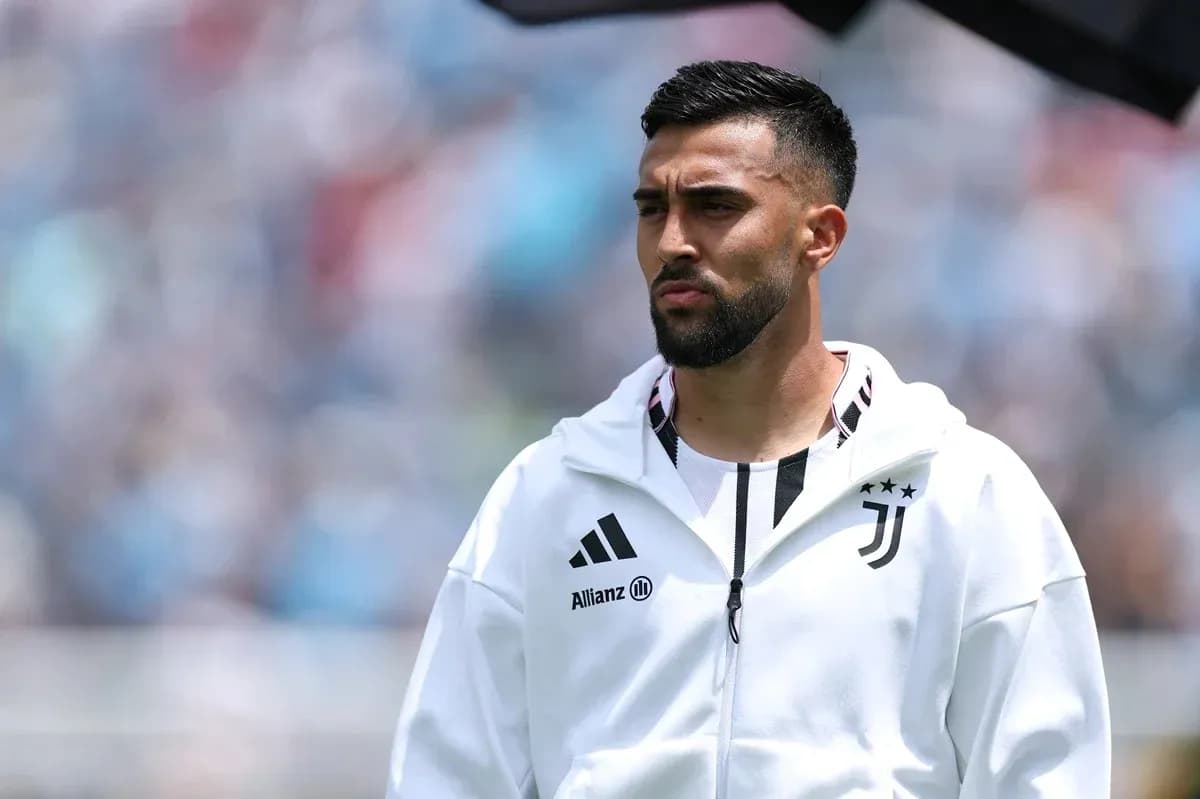 Juventus player on field before match