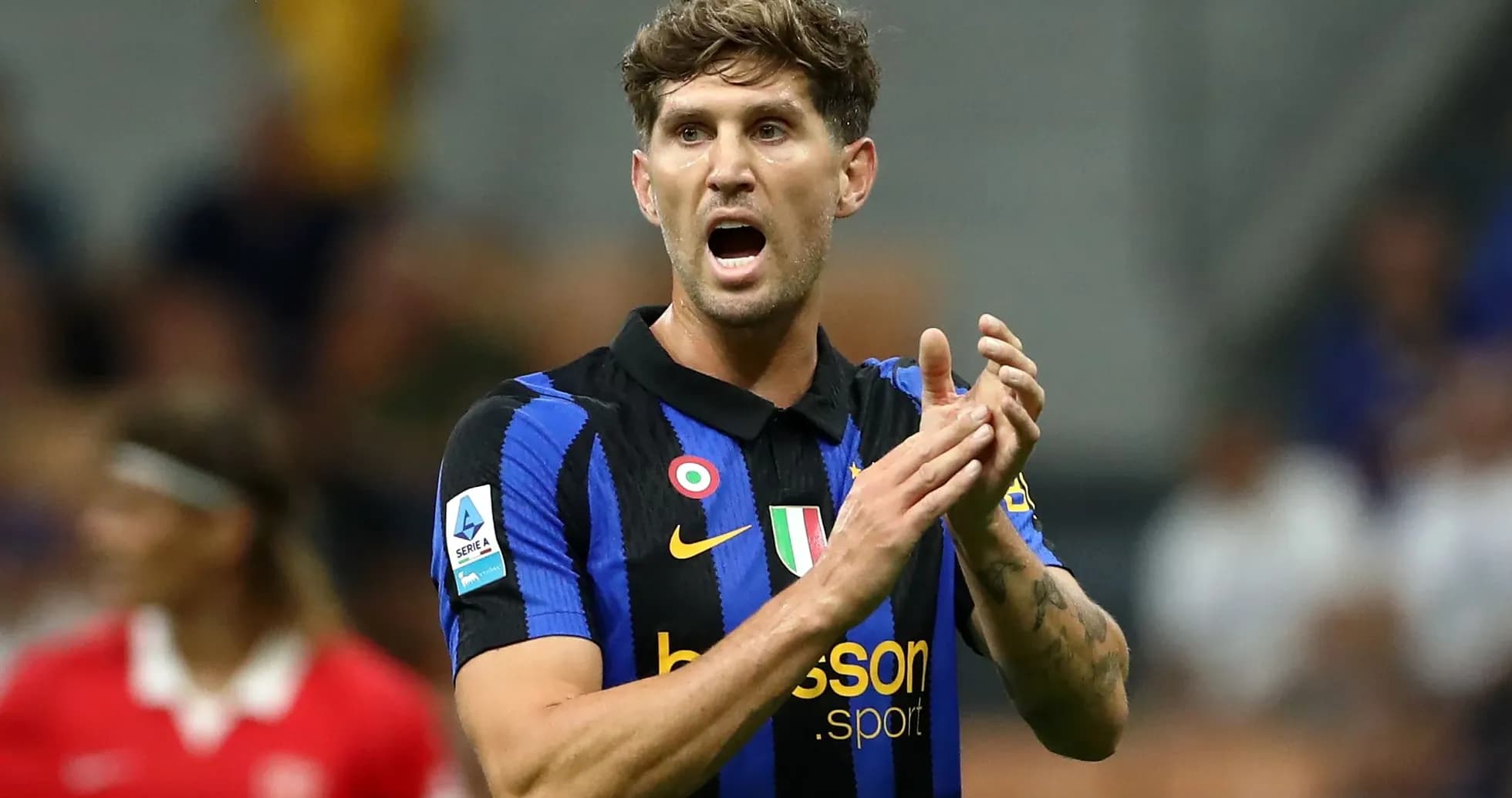 Player applauding during a Serie A match