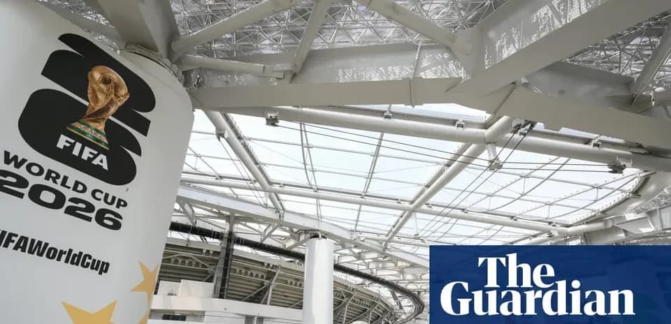 FIFA World Cup 2026 logo displayed at stadium