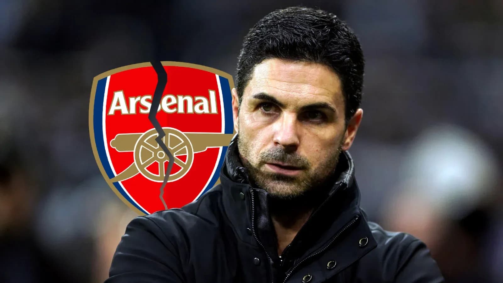 Manager with Arsenal logo in background