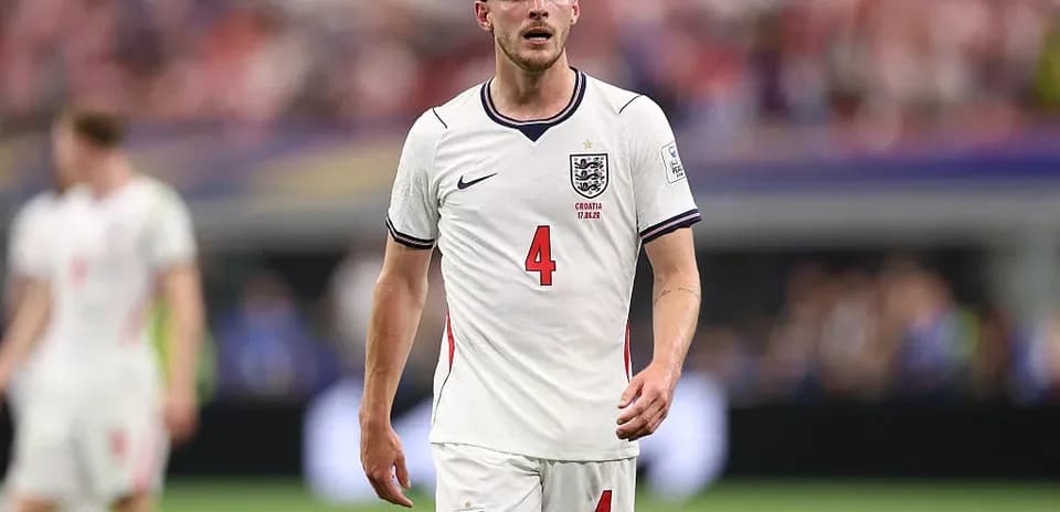 England player walking on the pitch during match