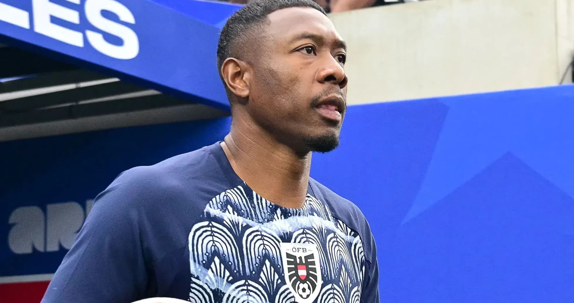 Player entering the field before the match