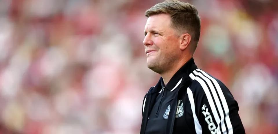 Newcastle United manager on the sidelines during match
