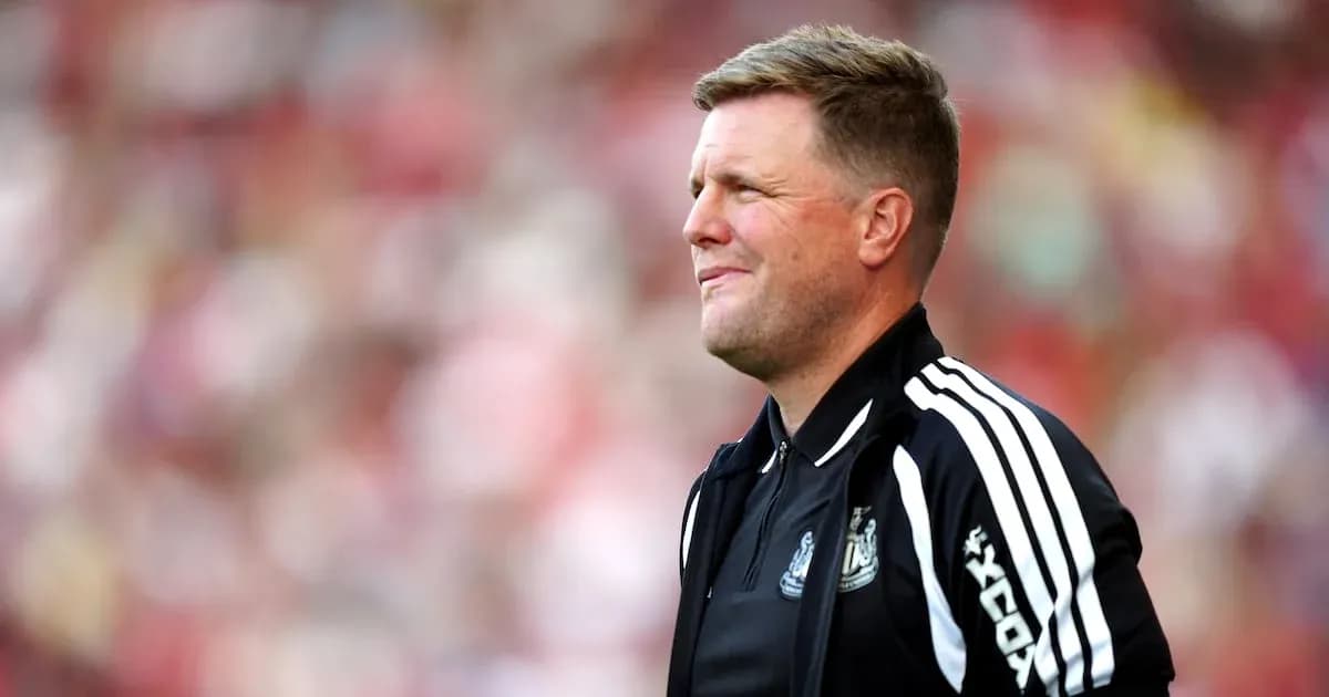 Newcastle United manager on the sidelines during match