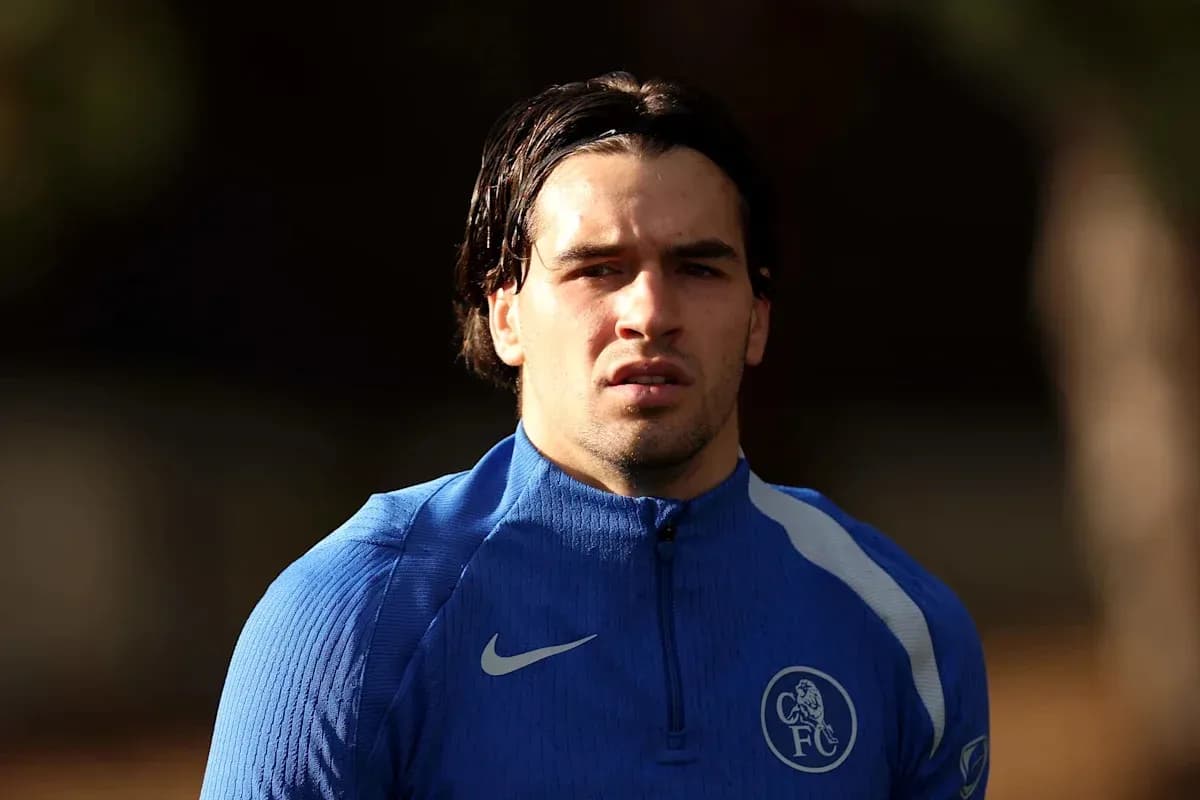 Player in blue training kit during practice session