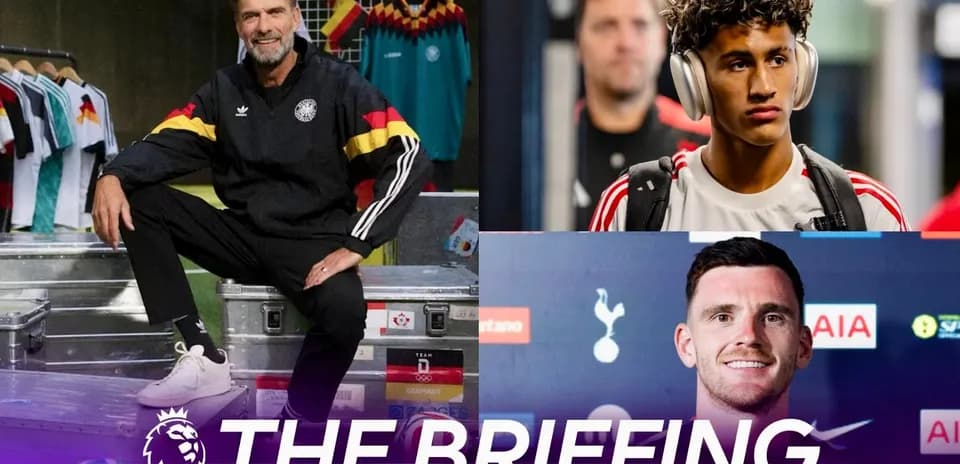 Collage of three football personalities in various settings