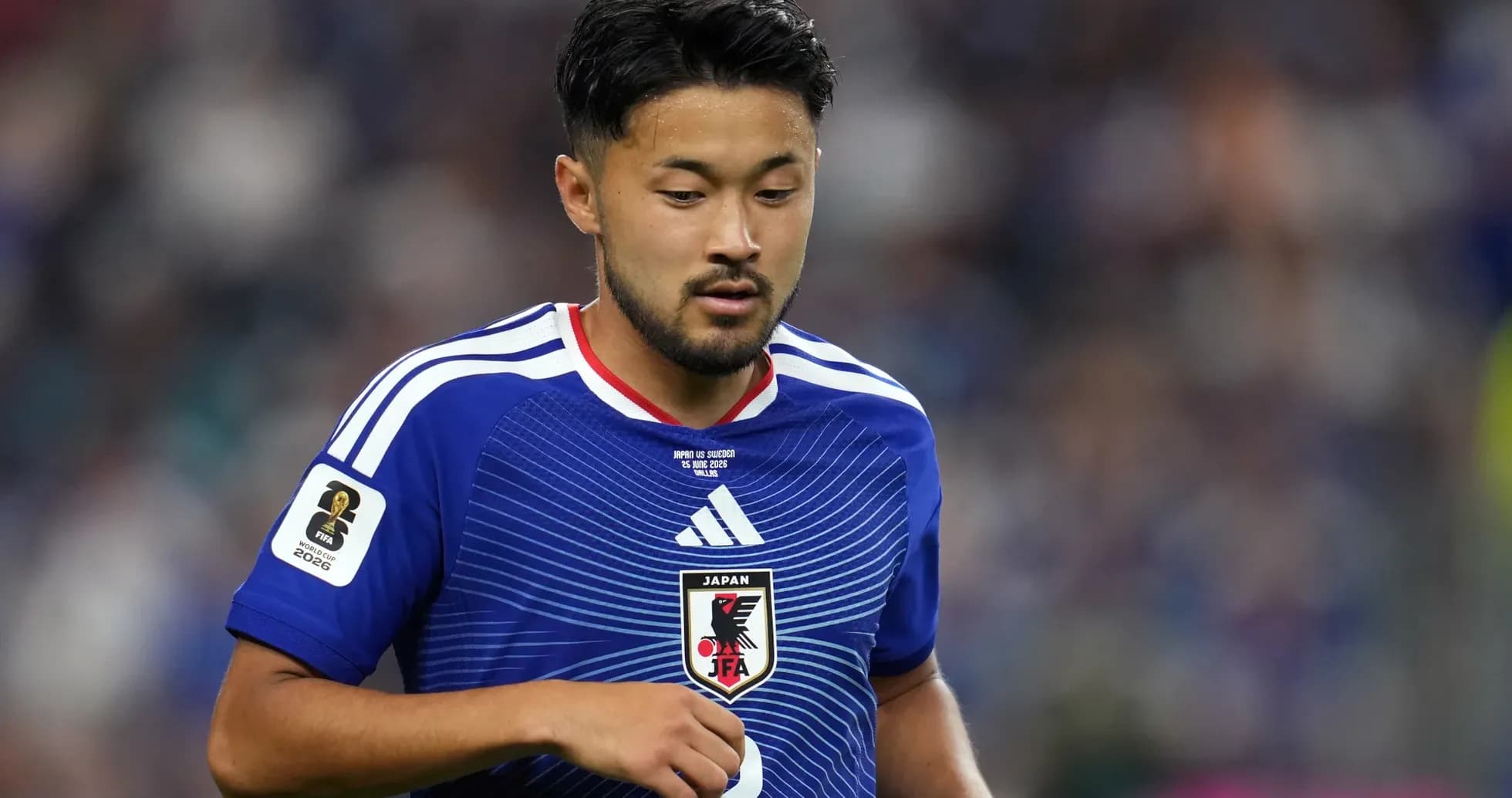 Player in Japan kit during a match