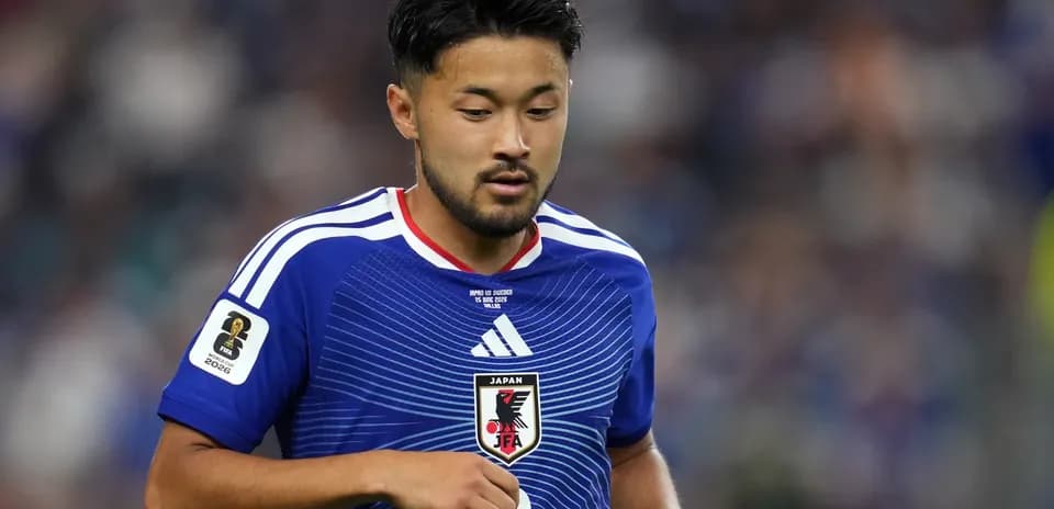 Player in Japan kit during a match