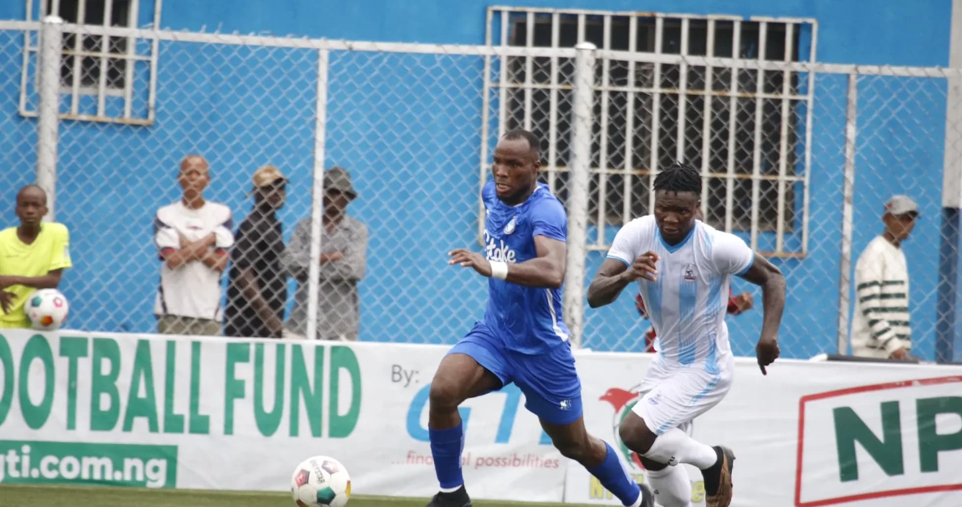 Players competing during Doma United vs Enyimba match