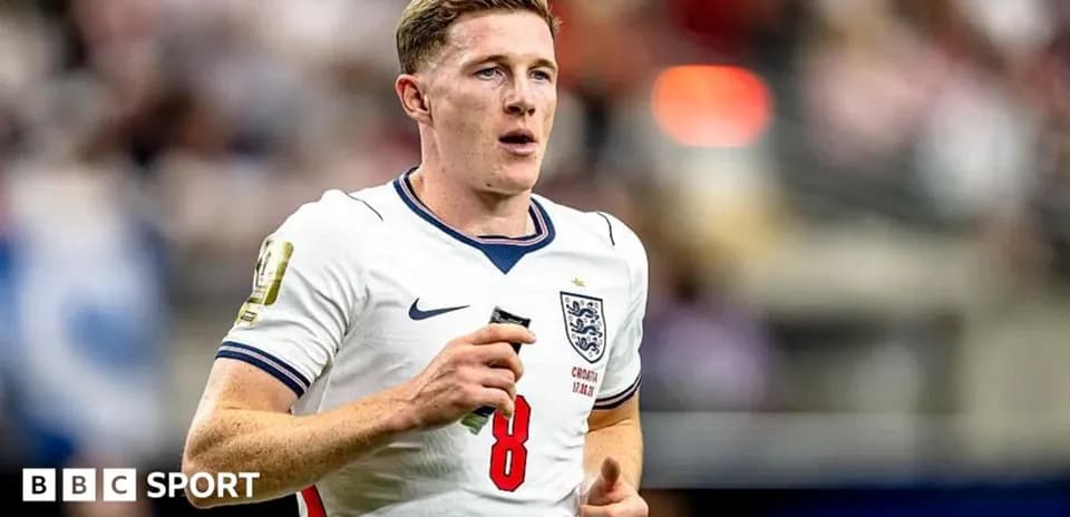 Player running on the field in England jersey