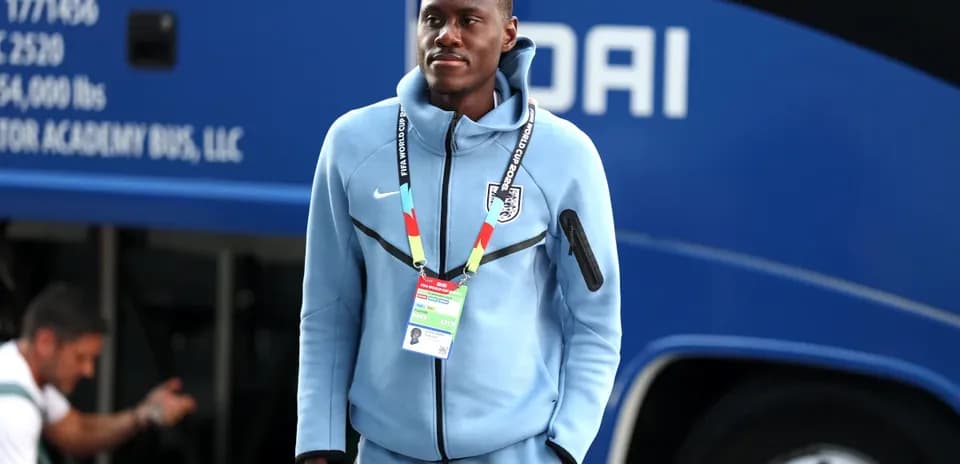 Player arriving at bus before match day