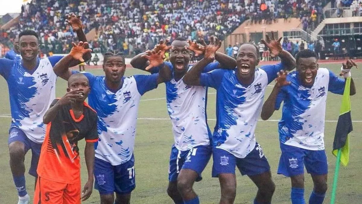 Doma United players celebrating a goal