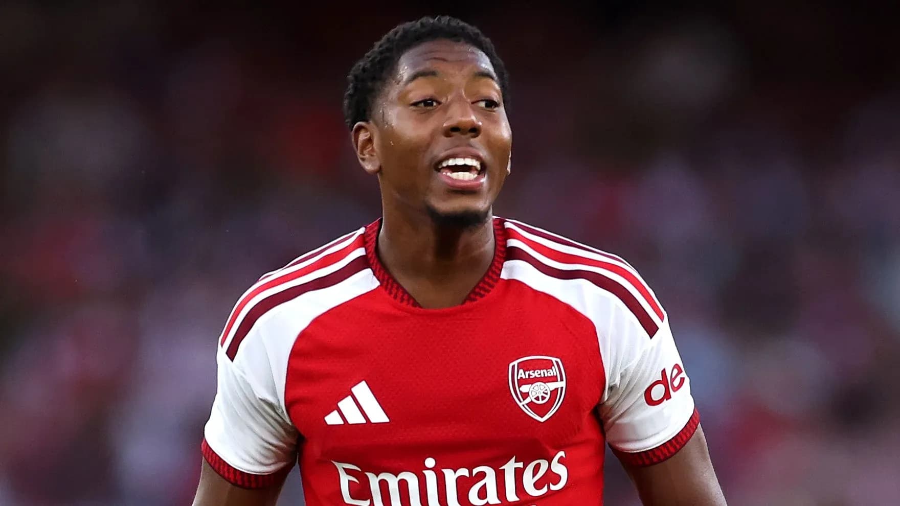 Player celebrating during an Arsenal match