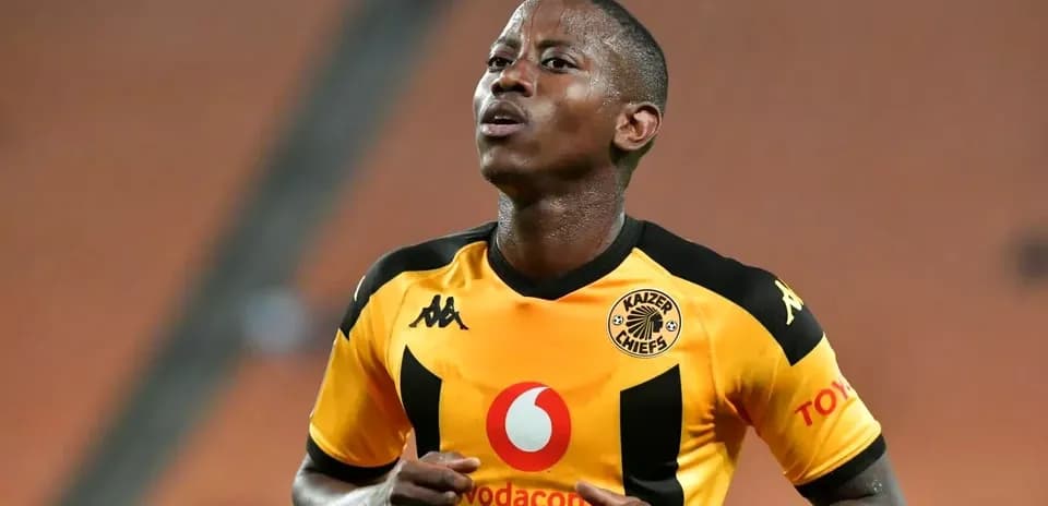 Player in Kaizer Chiefs jersey during a match