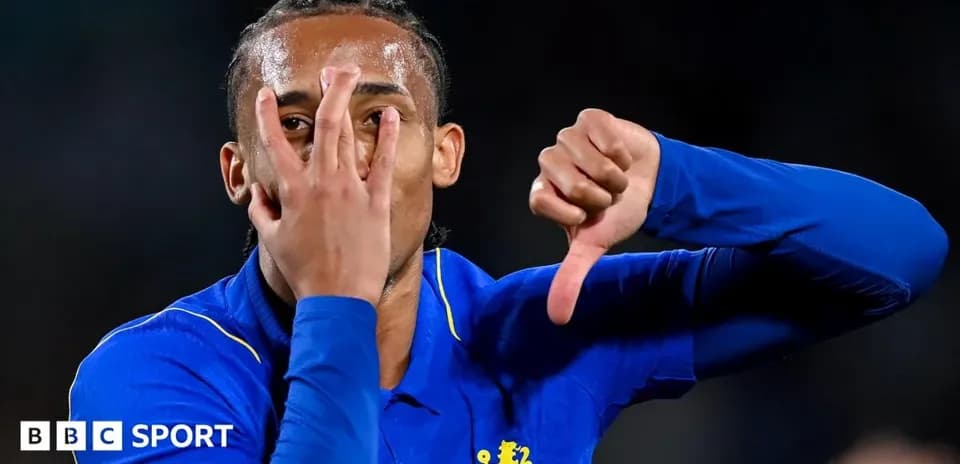 Player making gestures during match celebration