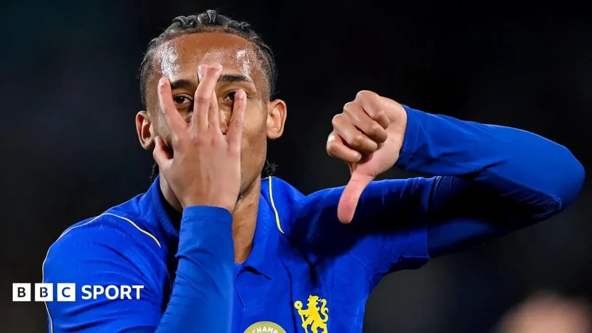 Player making gestures during match celebration