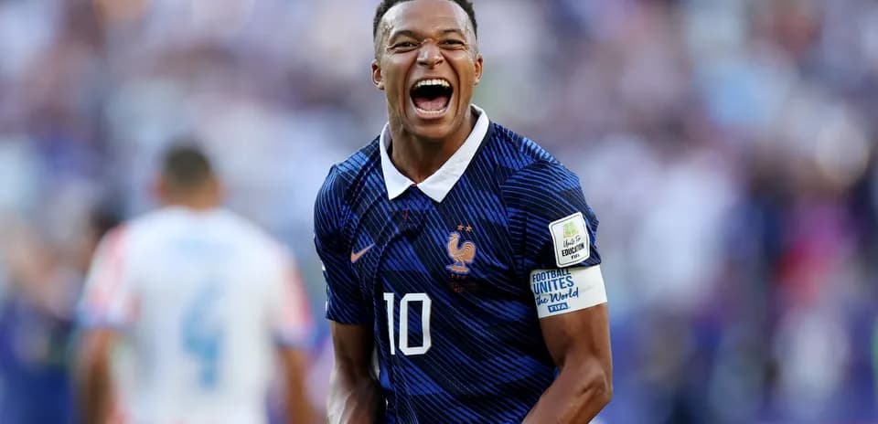 Player celebrating during a football match