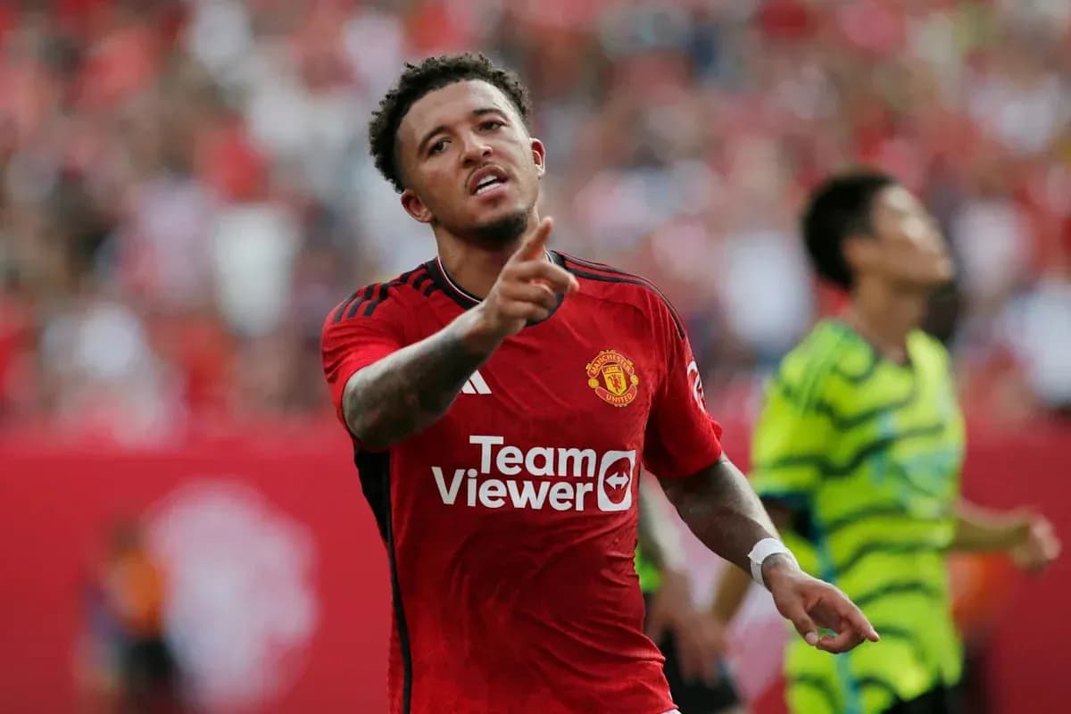 Player celebrating during a Manchester United match