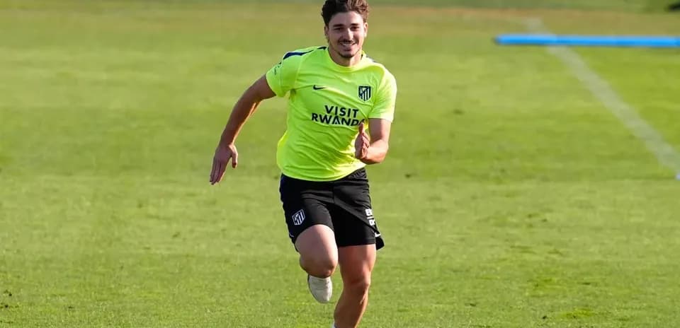 Player running during training session at Atletico Madrid