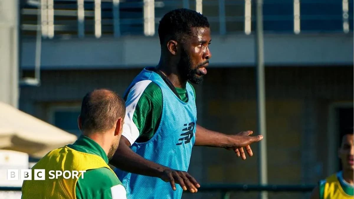 Player training during practice session on field
