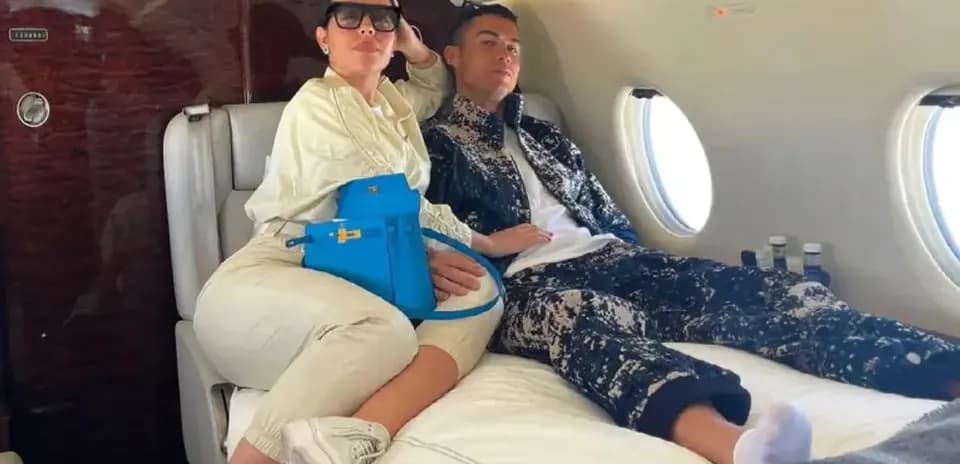 Georgina Rodriguez Personalizes Cristiano Ronaldo's ₦96 Billion Private Jet After Wedding