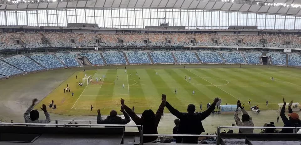 Fans celebrating during Rukinzo vs Durban City match Fans celebrating during Rukinzo vs Durban City match