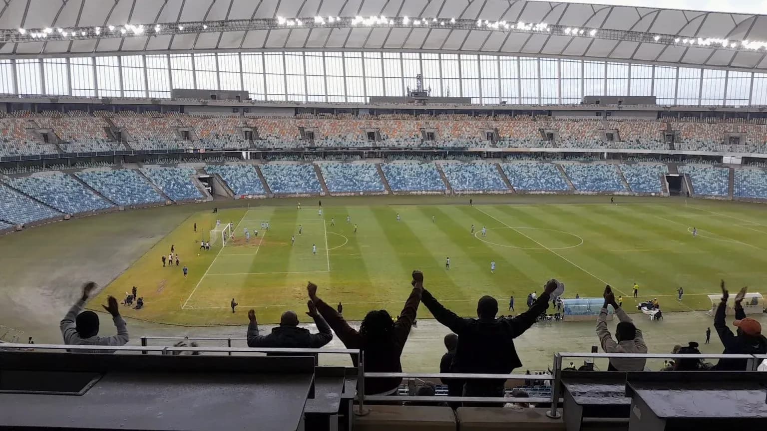 Fans celebrating during Rukinzo vs Durban City match Fans celebrating during Rukinzo vs Durban City match