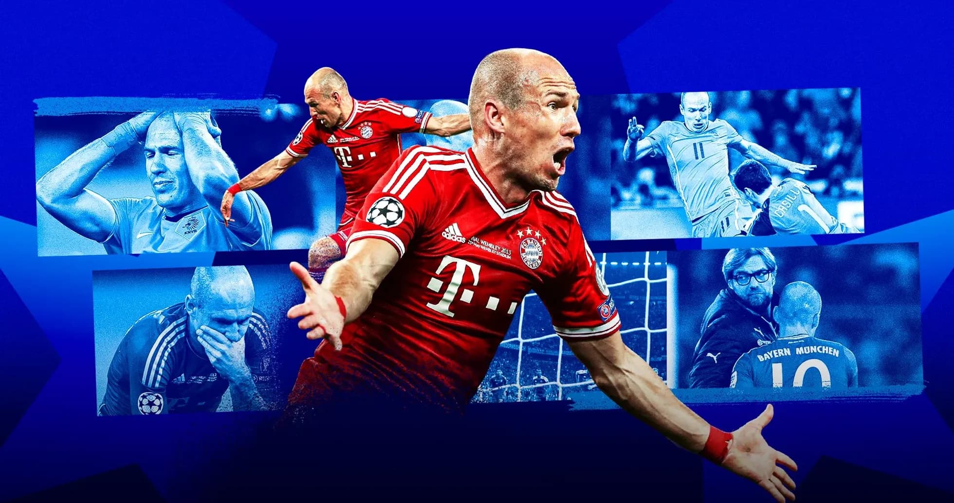 Arjen Robben celebrating a goal for Bayern Munich Arjen Robben celebrating a goal for Bayern Munich