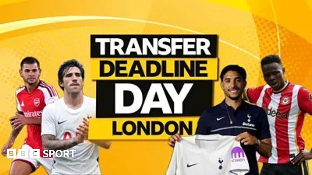 Graphic promoting Transfer Deadline Day in London Graphic promoting Transfer Deadline Day in London