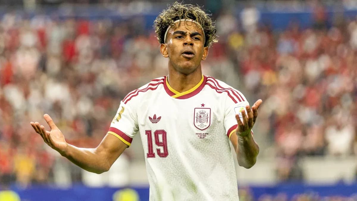 Player gesturing during a match for Spain Player gesturing during a match for Spain