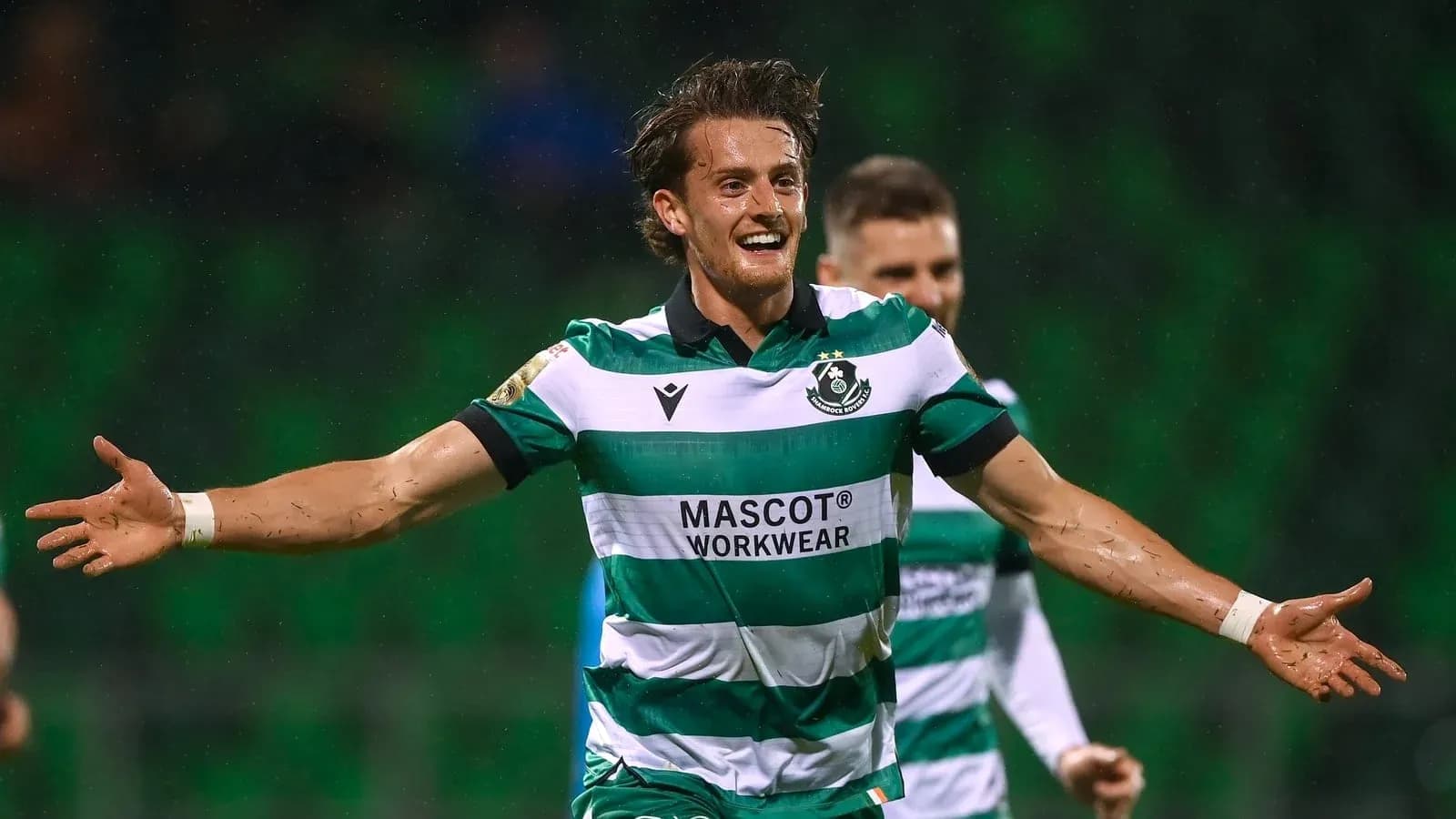 Player celebrating a goal on the field Player celebrating a goal on the field