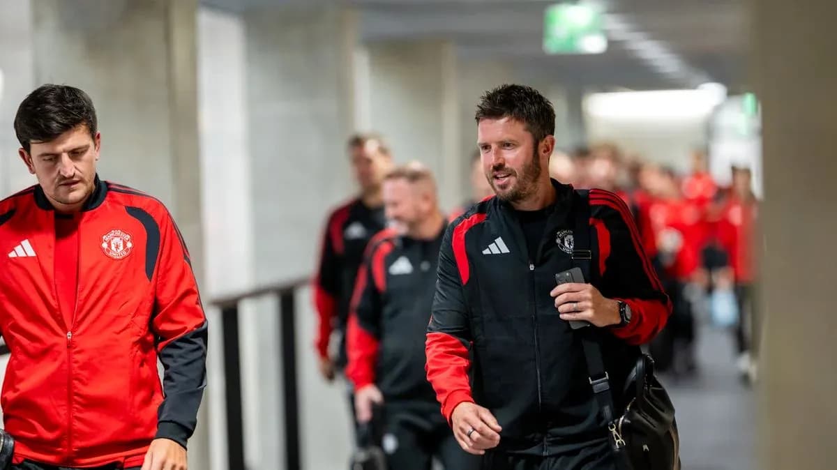Manchester United players arriving in team tracksuits Manchester United players arriving in team tracksuits