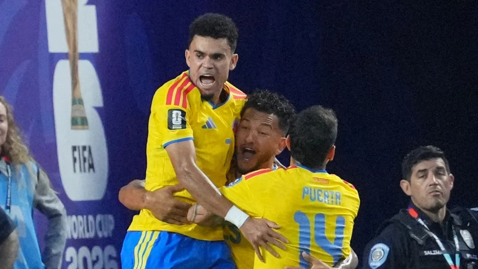 Players celebrating after scoring during a match Players celebrating after scoring during a match