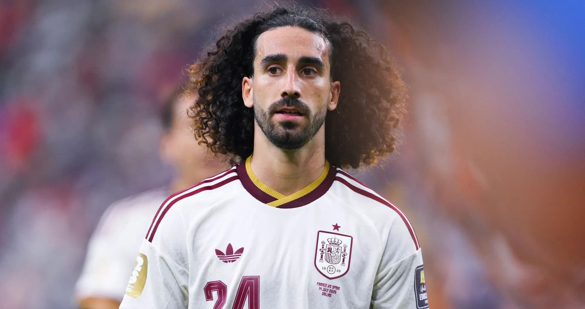 Player wearing Spain jersey during match Player wearing Spain jersey during match