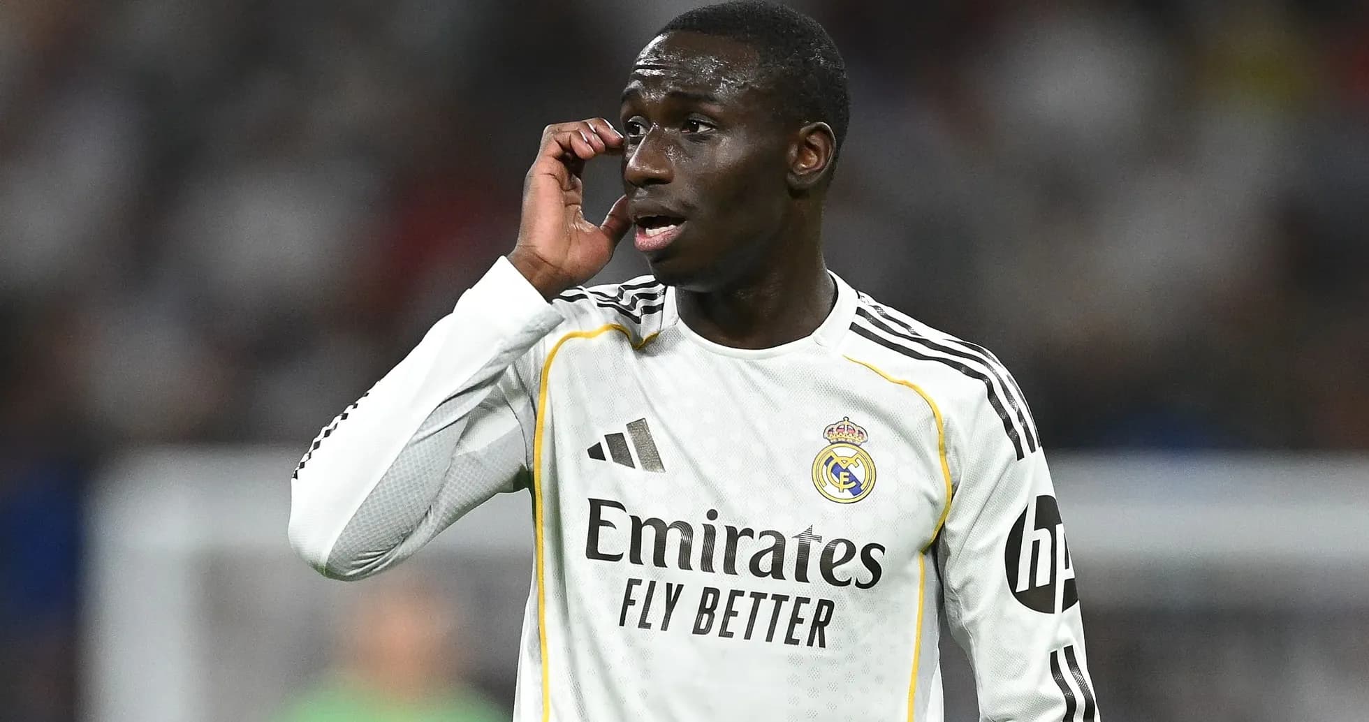 Player in Real Madrid kit during match action Player in Real Madrid kit during match action